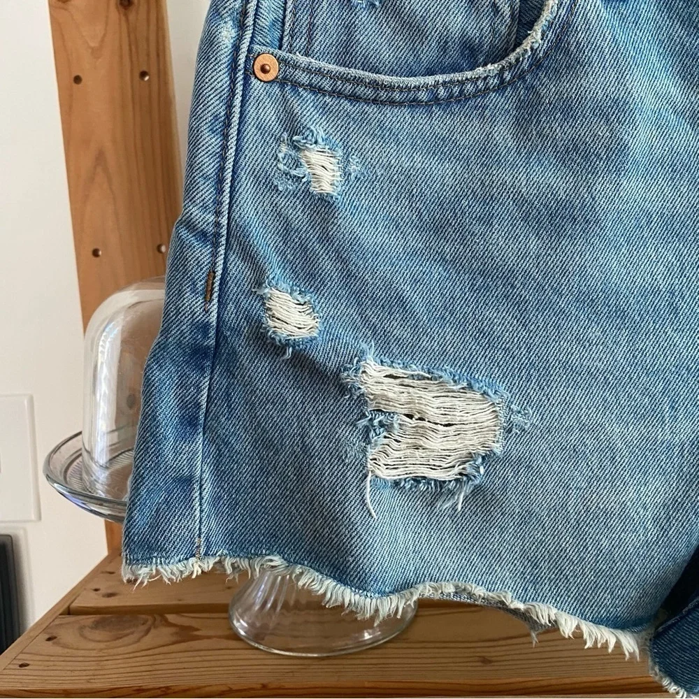 Madewell Distressed Relaxed Denim Shorts 24